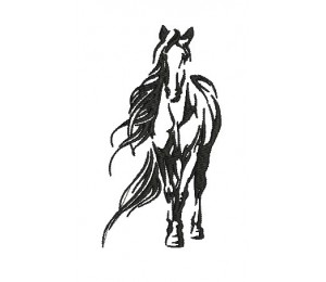Stickdatei - Pferd Silhouette 2